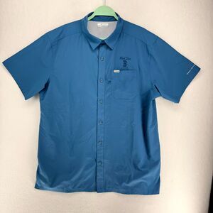 Columbia x Boston Red Sox Embroidered Button Down Tek‎ Shirt  Mens Size L